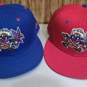 NEW ERA 59fifty Blue and Red Snapback Hats 7 7/8